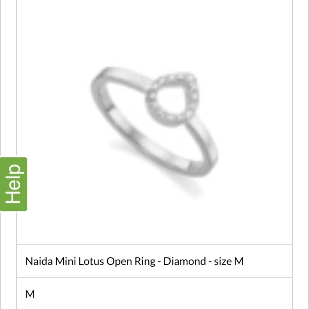 Monica Vinader Naida Mini Lotus Ring-Size 6